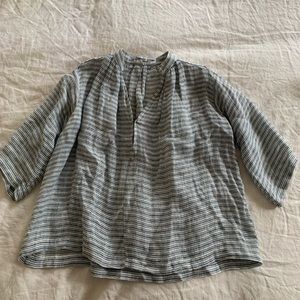 Apiece Apart | Agata Top Stripe Linen Blouse